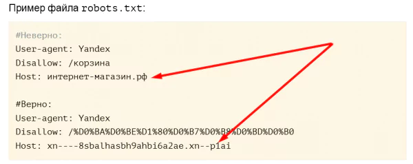 robots.txt и punycode